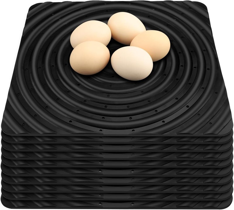 DenForste 10 Pack Washable Nesting Pads Chicken Nesting Boxes Chicken Bedding for Chicken Coop, 13 x 12 inch - Image 1